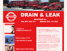 Tablet Screenshot of drainandleak.com